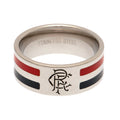 Rangers FC Colour Stripe Ring Small - Officially licensed merchandise.