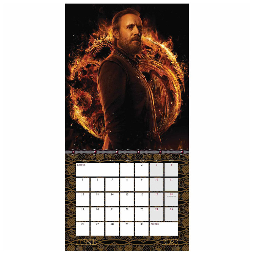 House Of The Dragon Square Calendar 2023 - Officially licensed merchandise.