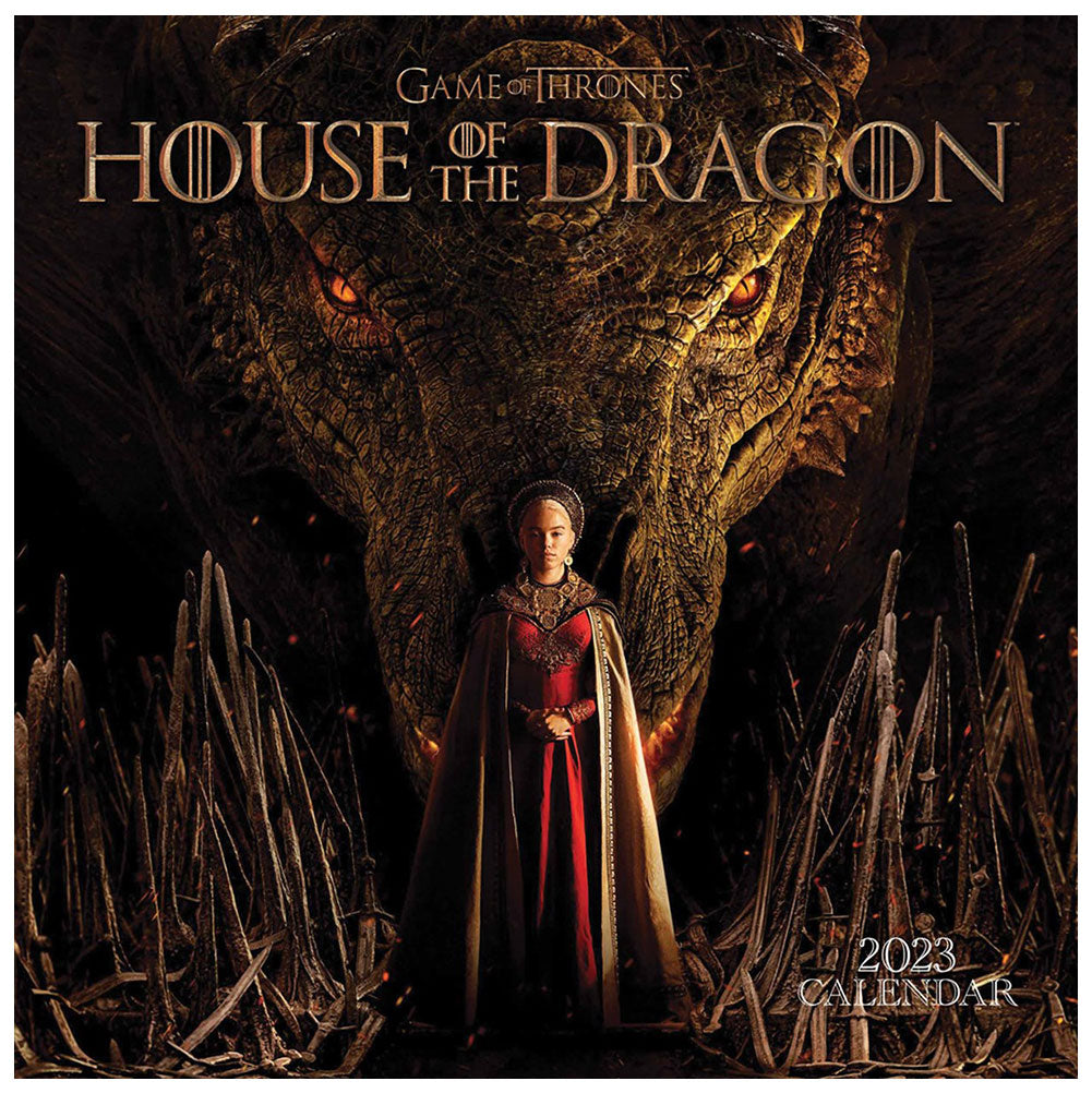 House Of The Dragon Square Calendar 2023 - Officially licensed merchandise.