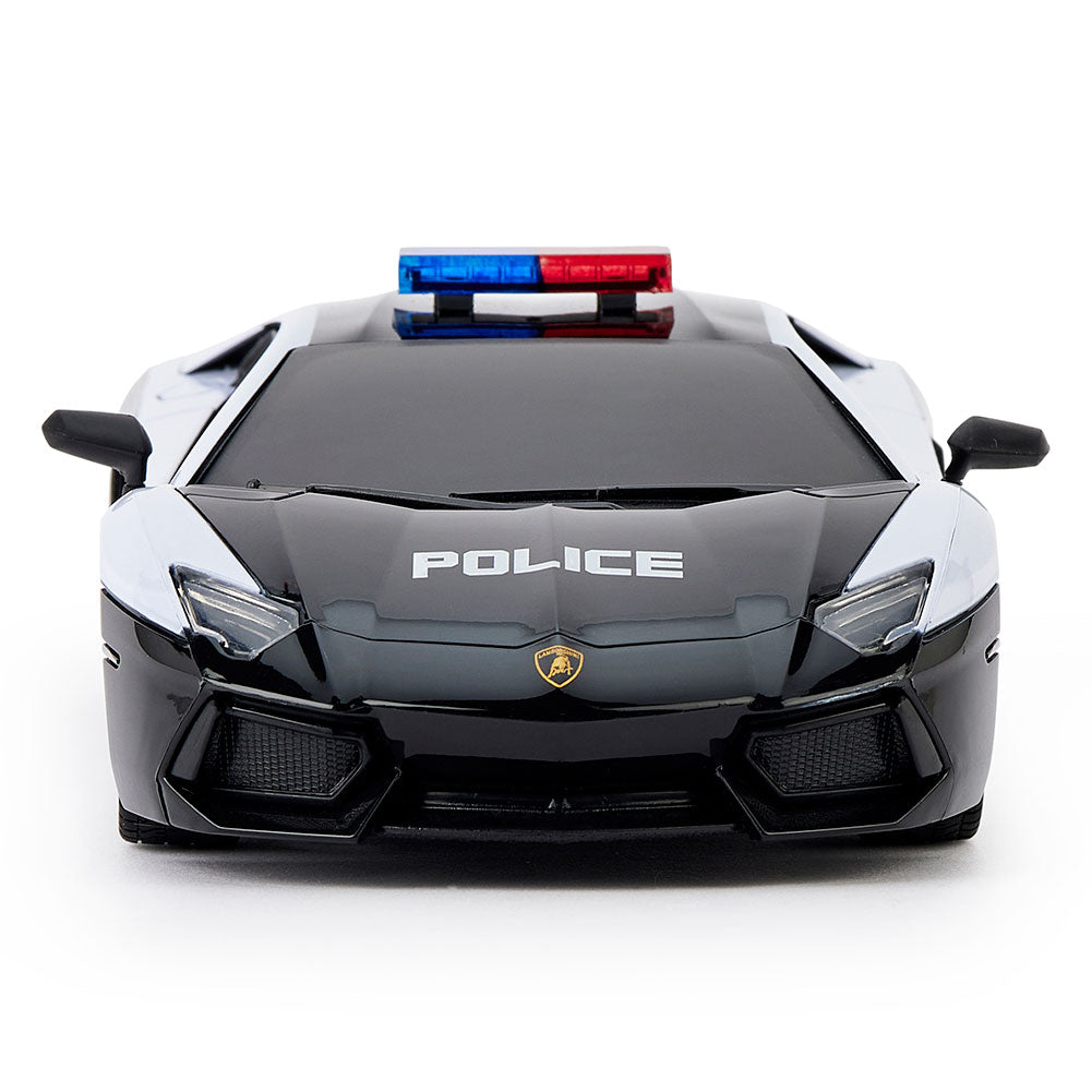 Lamborghini Aventador Radio Controlled Car 1:24 Scale Police - Officially licensed merchandise.