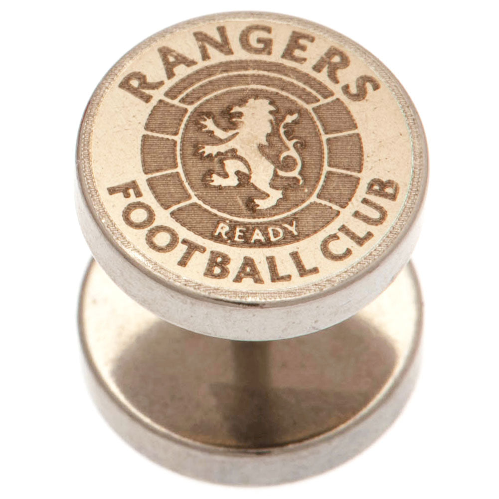 Rangers FC Ready Crest Stainless Steel Stud Earring - Officially licensed merchandise.