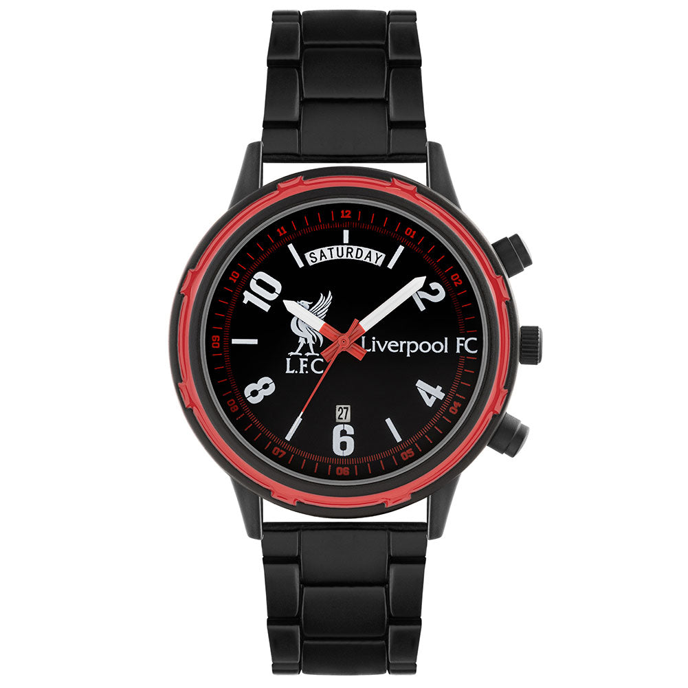 Liverpool FC Official Liverpool Football Club Mens Black Sports Bracelet  Watch | very.co.uk