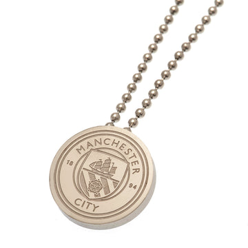 Manchester City FC Stainless Steel Pendant & Chain - Officially licensed merchandise.