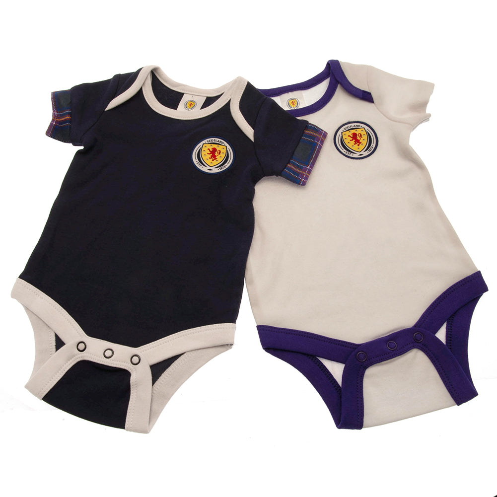 Scottish FA 2 Pack Bodysuit 9-12 Mths TN - Officially licensed merchandise.