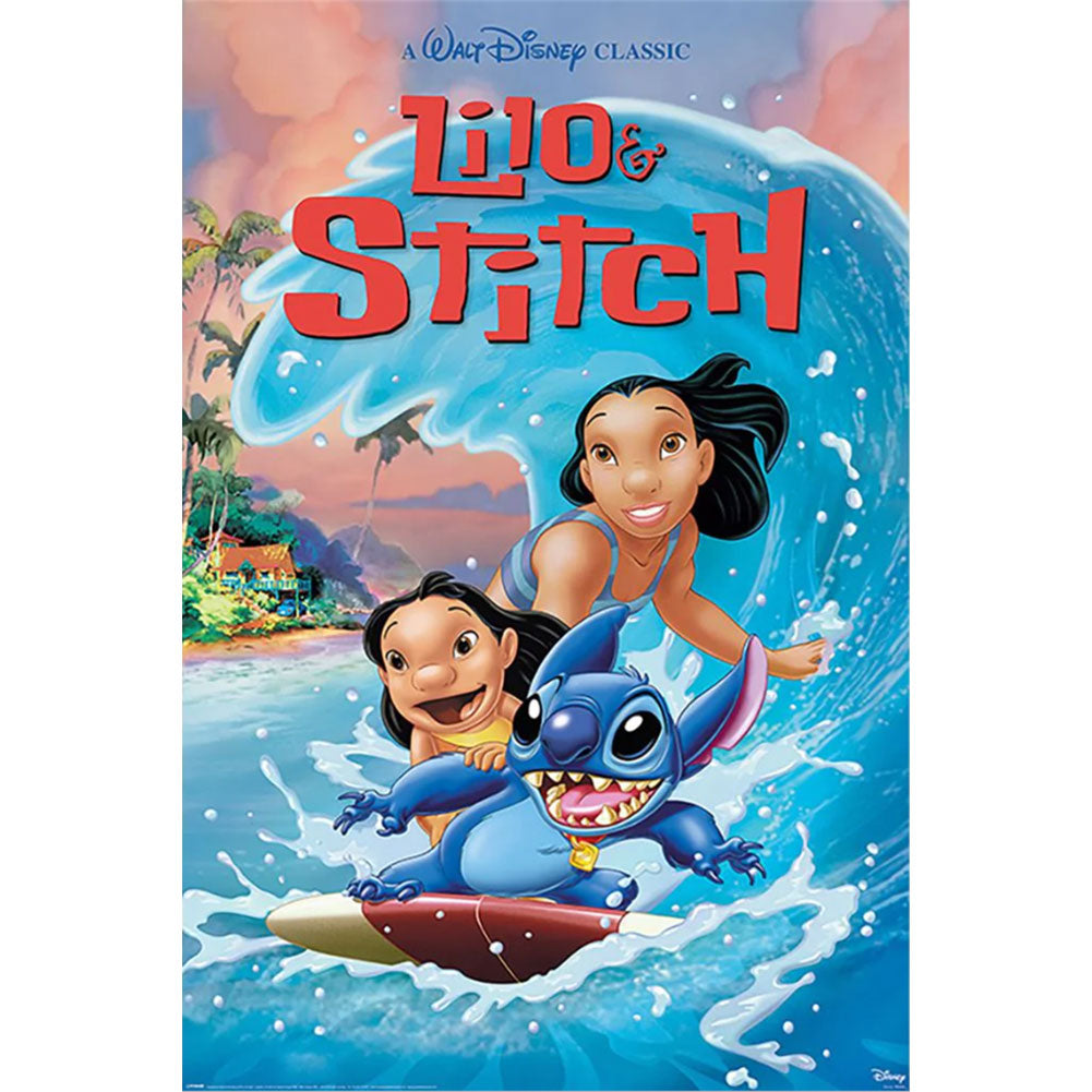 Lilo & Stitch Poster Wave Surf 178 - Officially licensed merchandise.