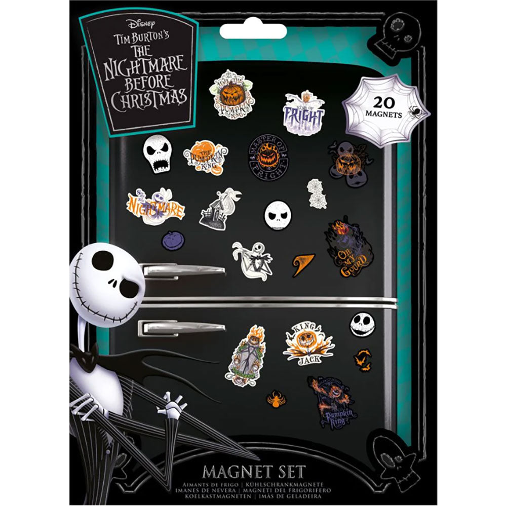 The Nightmare Before Christmas Fridge Magnet Set - Officially licensed merchandise.