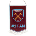 West Ham United FC Mini Pennant No. 1 Fan - Officially licensed merchandise.