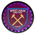 West Ham United FC Metal LED Logo Sign - Officially licensed merchandise.