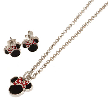 Minnie Mouse Fashion Jewellery Necklace & Earring Set - Officially licensed merchandise.