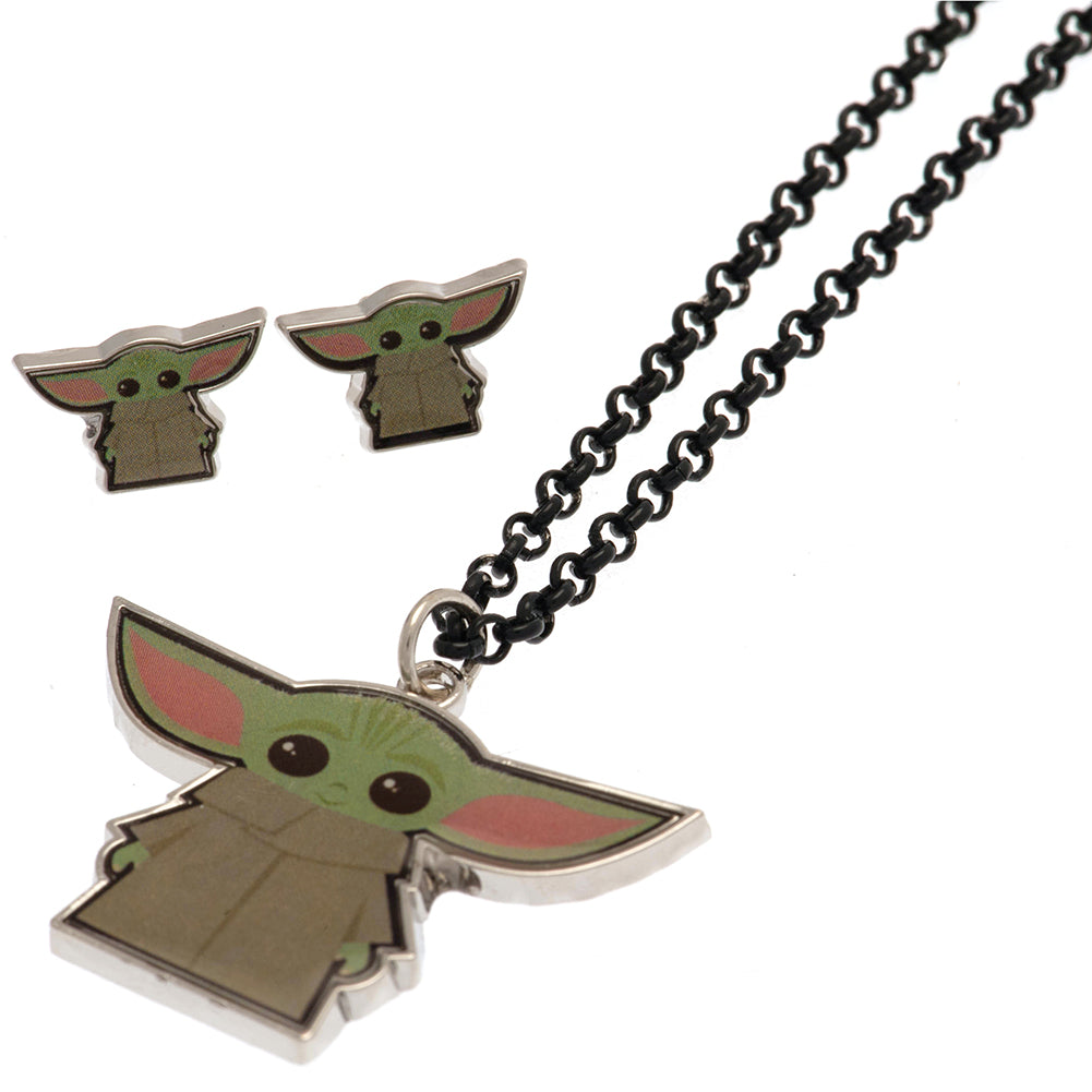 Star Wars: The Mandalorian Fashion Jewellery Necklace & Earring Set - Officially licensed merchandise.