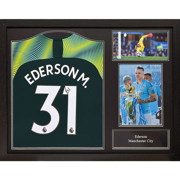 Everton FC Ferguson Signed Shirt (Framed) - Officially licensed merchandise.