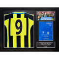 Manchester City FC Dickov Signed Shirt (Framed) - Officially licensed merchandise.