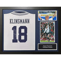 Tottenham Hotspur FC 1994 Klinsmann Signed Shirt (Framed) - Officially licensed merchandise.