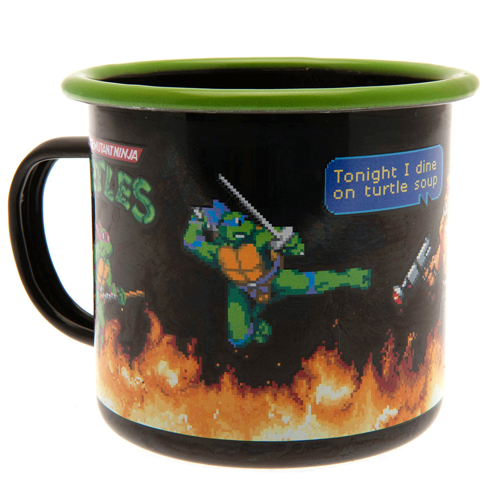 Teenage Mutant Ninja Turtle Enamel Mug & Keyring Set - Officially licensed merchandise.