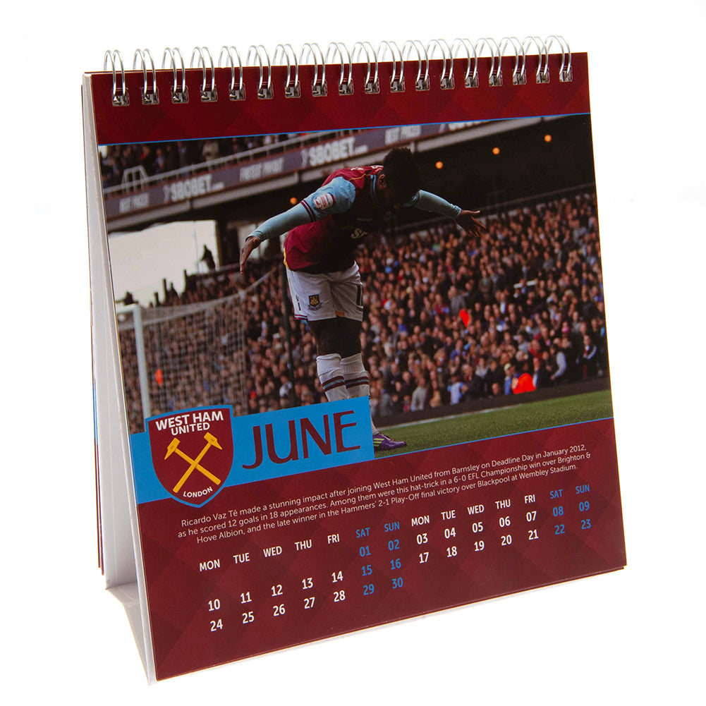 West Ham United FC Desktop Calendar 2024