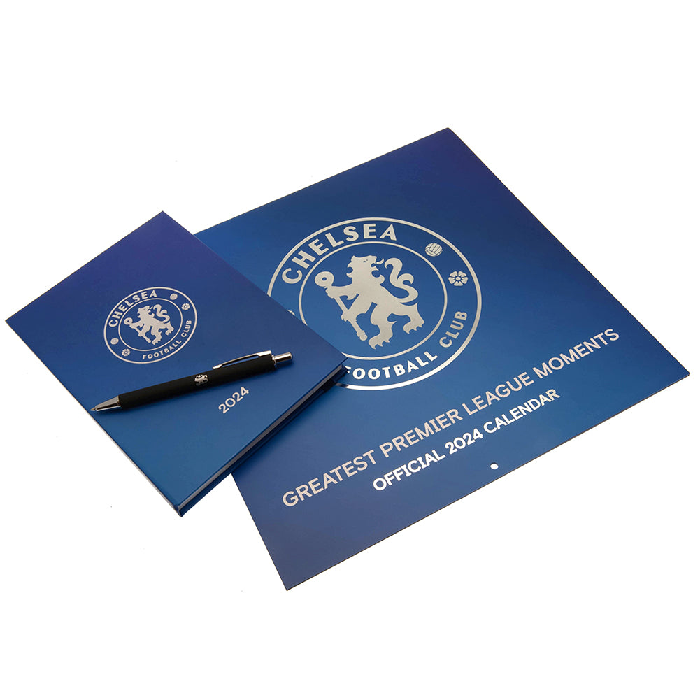 Chelsea FC Calendar & Diary Musical Gift Box 2024 - Officially licensed merchandise.