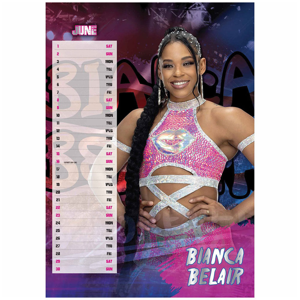 WWE Women A3 Calendar 2024 - Officially licensed merchandise.