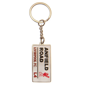 Liverpool FC Embossed Street Sign Keyring - Officially licensed merchandise.