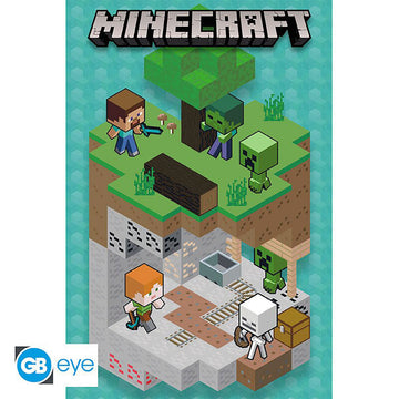 Minecraft Poster Into The Mine 170 - Officially licensed merchandise.