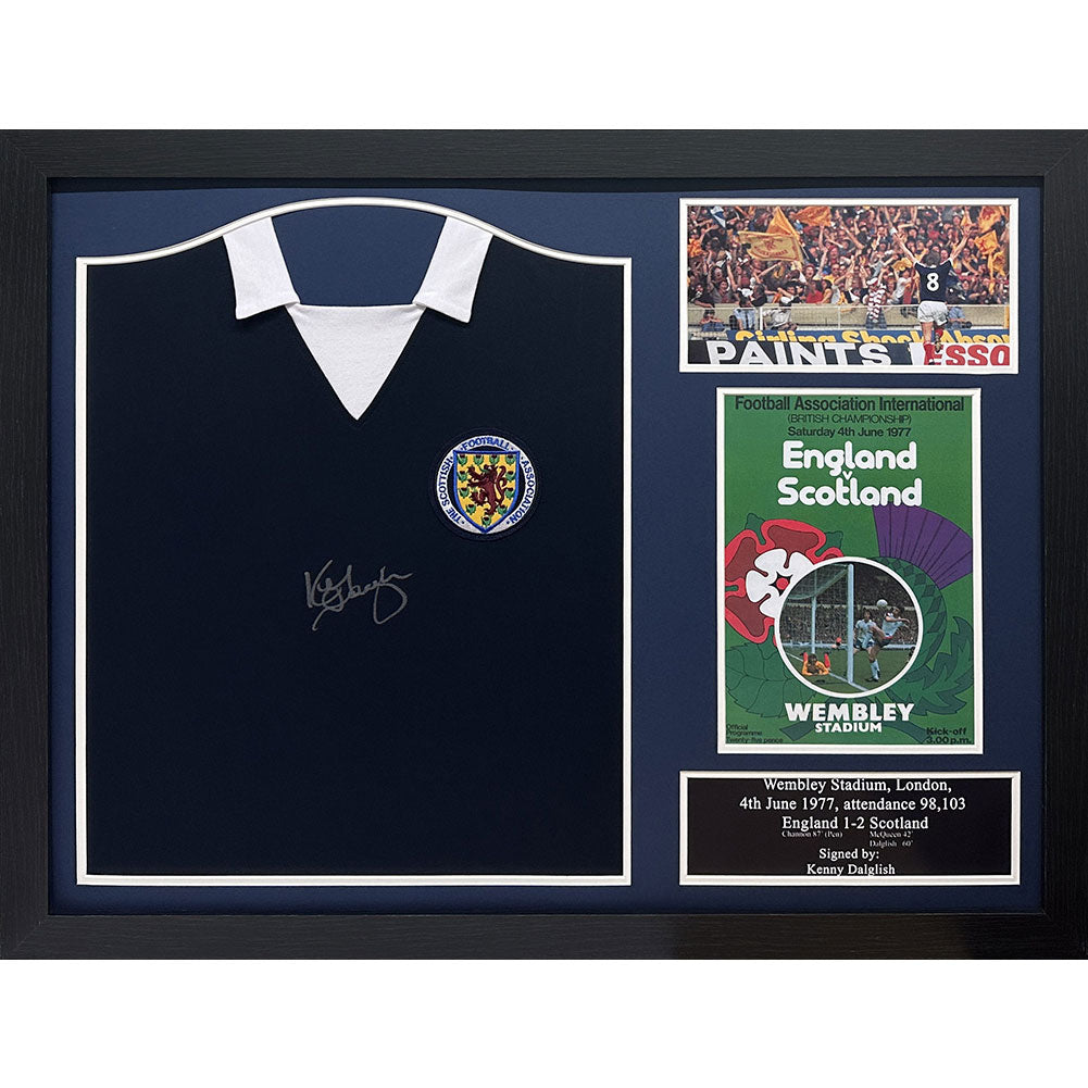 Scottish FA 1978 Dalglish Signed Shirt (Framed) - Officially licensed merchandise.