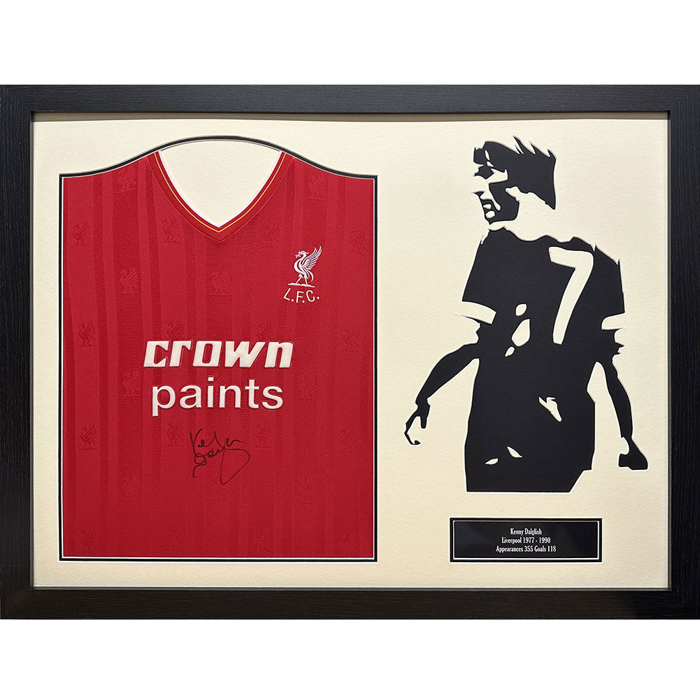 Liverpool FC 1986 Dalglish Signed Shirt Silhouette - Officially licensed merchandise.