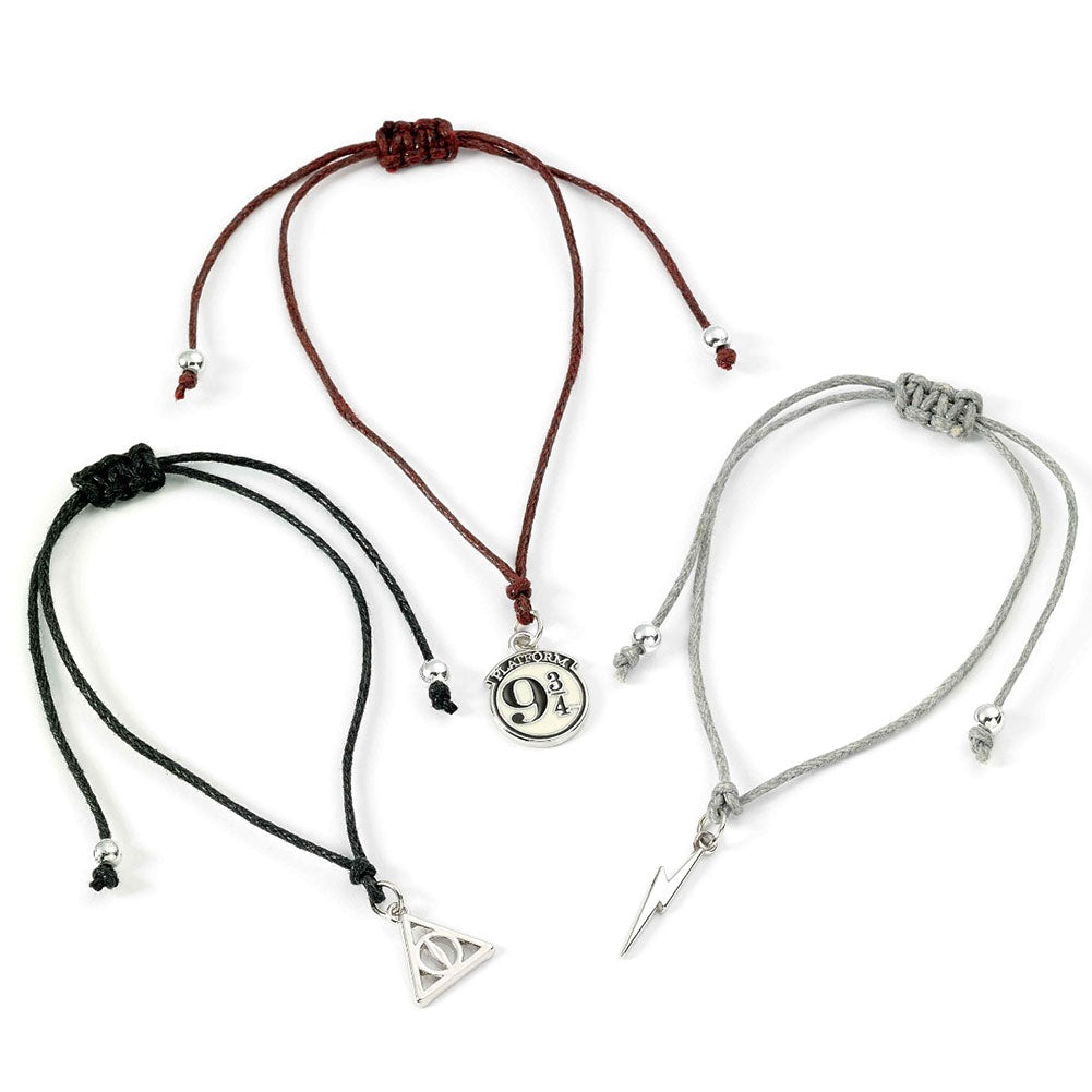 Harry Potter Friendship Bracelet Set Deathly Hallows - Officially licensed merchandise.