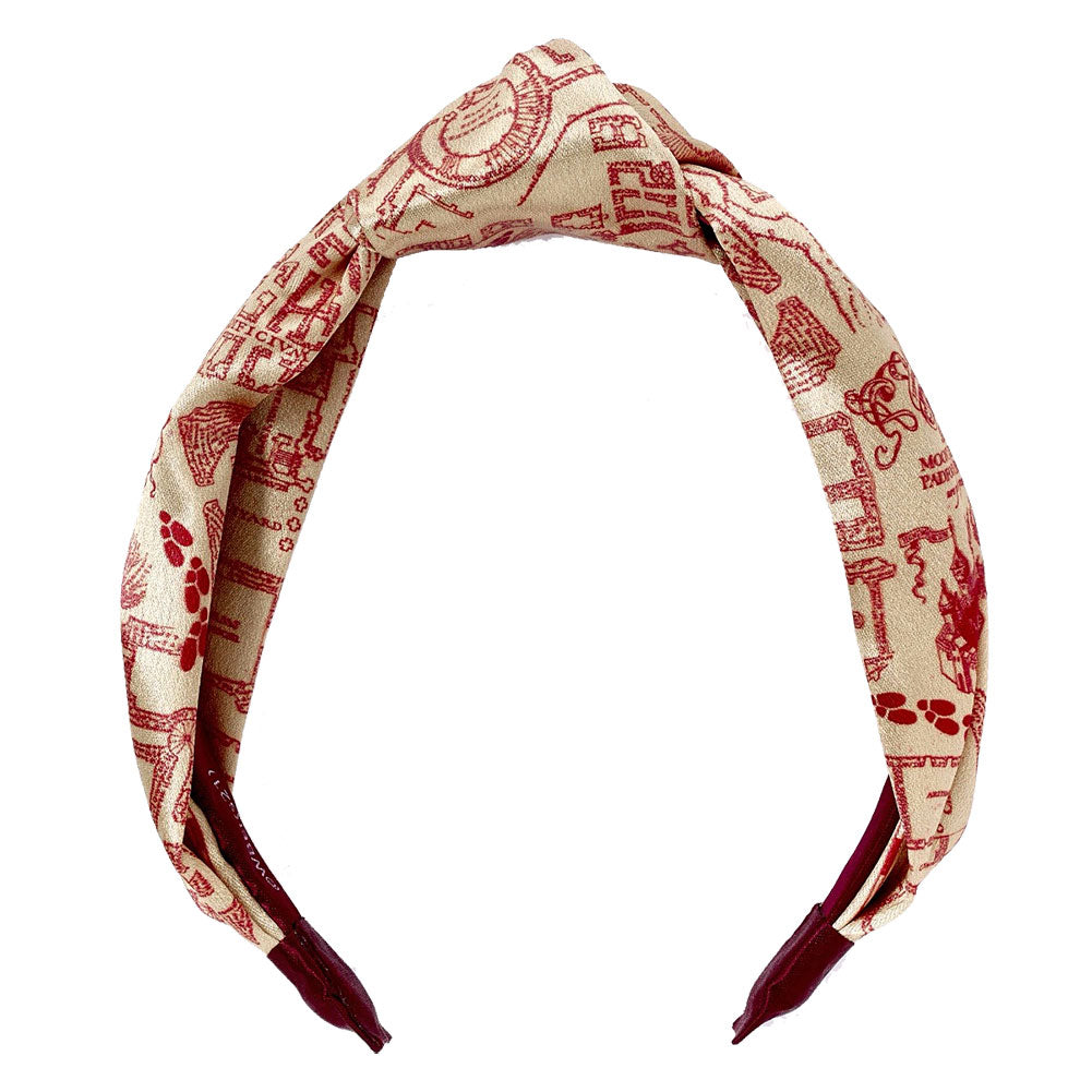 Harry Potter Knotted Headband Marauders Map - Officially licensed merchandise.