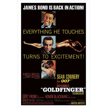 James Bond Poster Goldfinger 215 - Officially licensed merchandise.