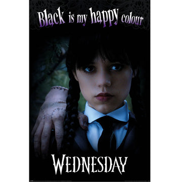 Wednesday Poster Happy Colour 193 - Officially licensed merchandise.