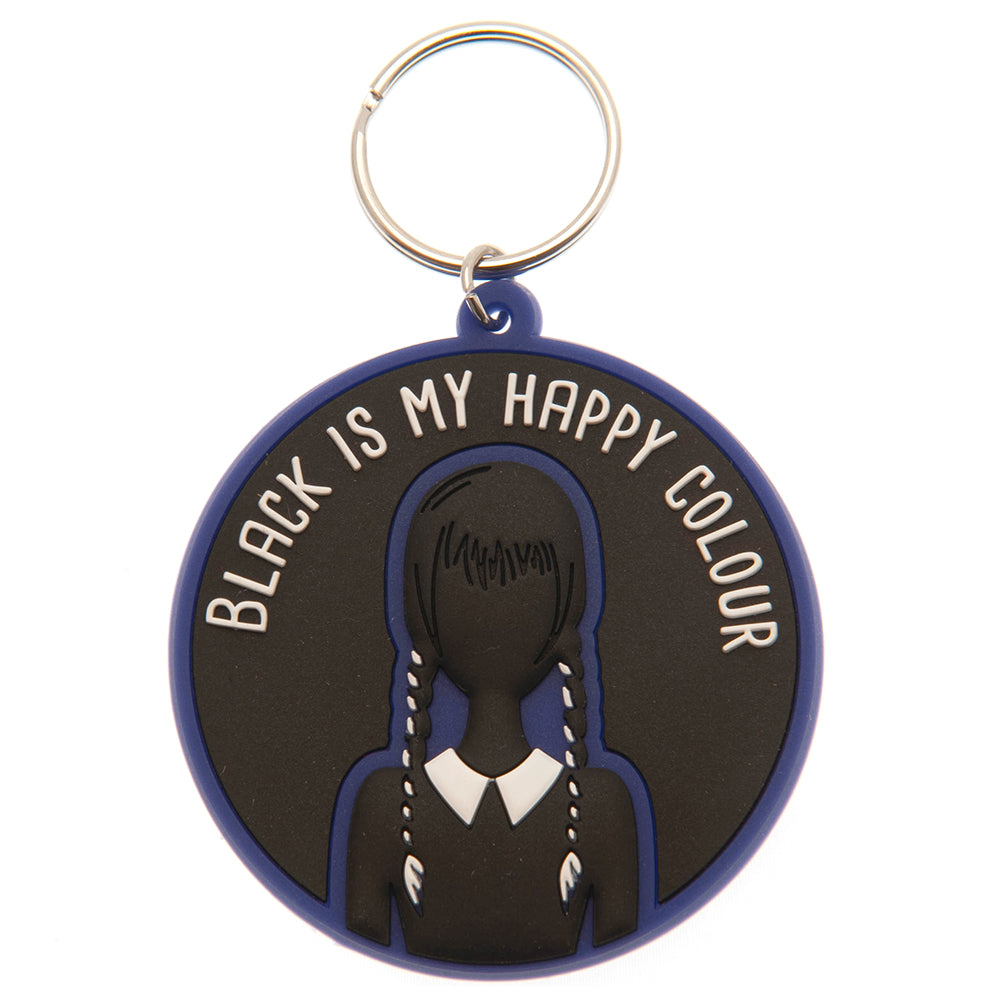 Wednesday PVC Keyring Happy Colour - Officially licensed merchandise.