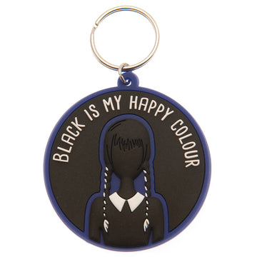 Wednesday PVC Keyring Happy Colour - Officially licensed merchandise.