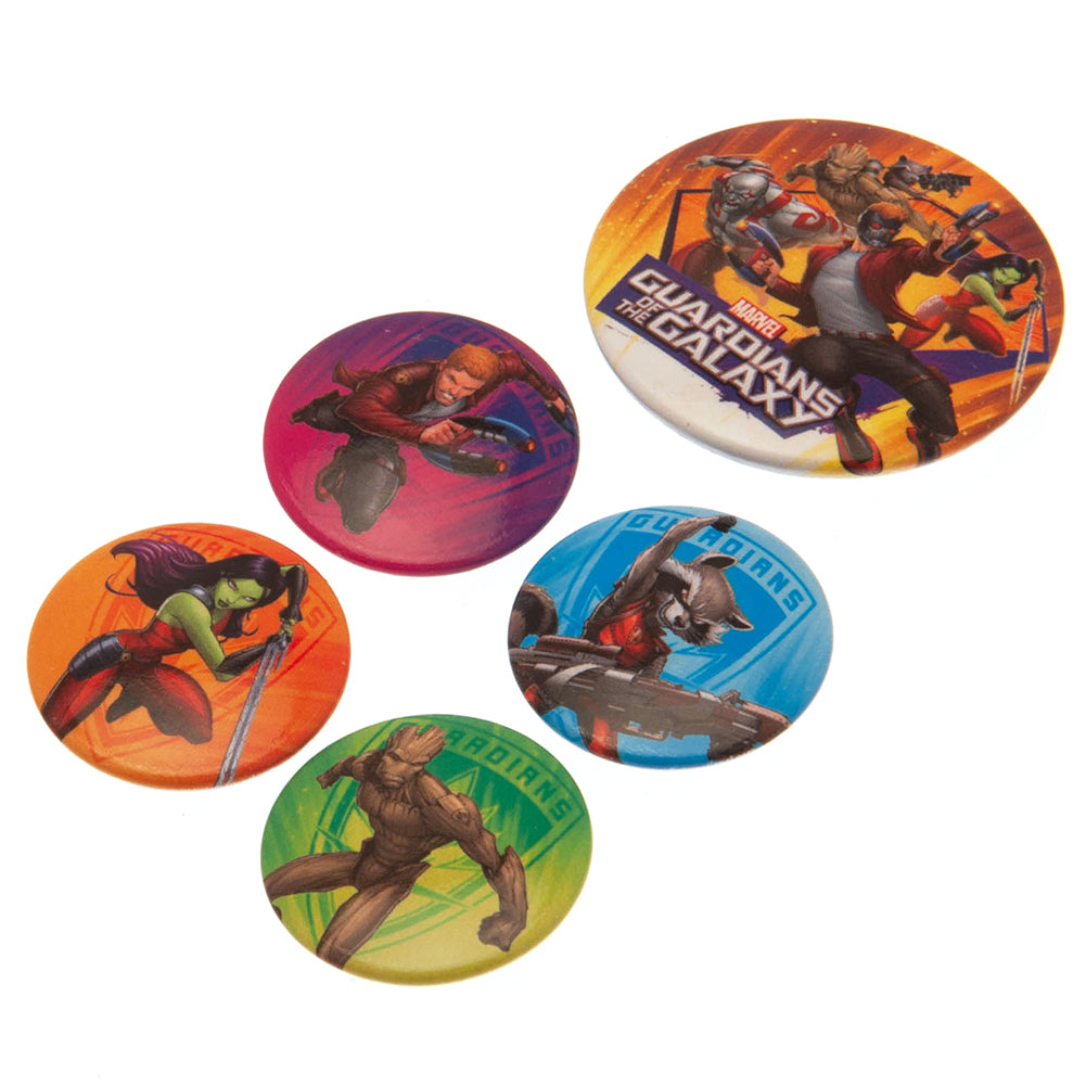 Guardians Of The Galaxy Button Badge Set - Officially licensed merchandise.