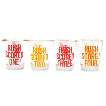 Liverpool FC 4pk Shot Glass Set - Officially licensed merchandise.