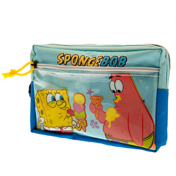 SpongeBob SquarePants Multi Pocket Pencil Case - Officially licensed merchandise.