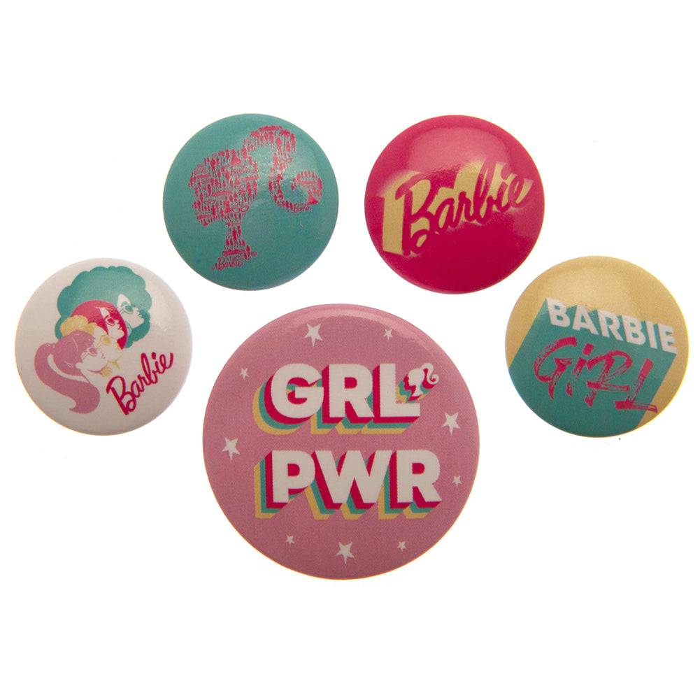 Barbie Button Badge Set - Officially licensed merchandise.