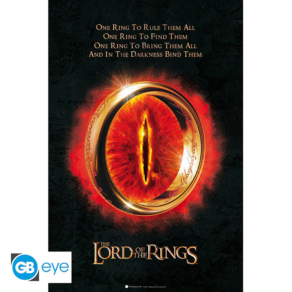 The Lord Of The Rings Poster One Ring 68 - Officially licensed merchandise.