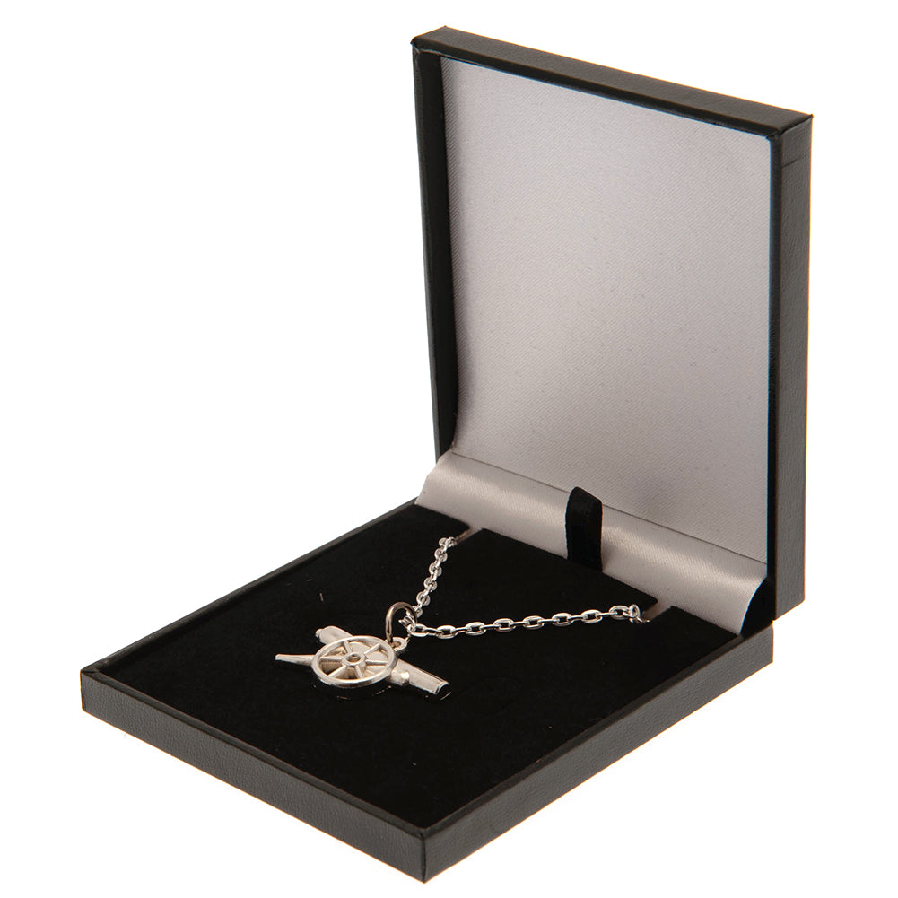 Arsenal FC Silver Plated Boxed Pendant GN - Officially licensed merchandise.