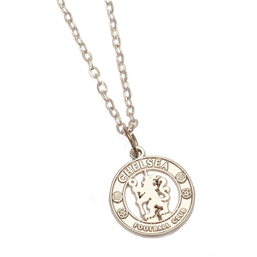 Chelsea FC Silver Plated Boxed Pendant CR - Officially licensed merchandise.