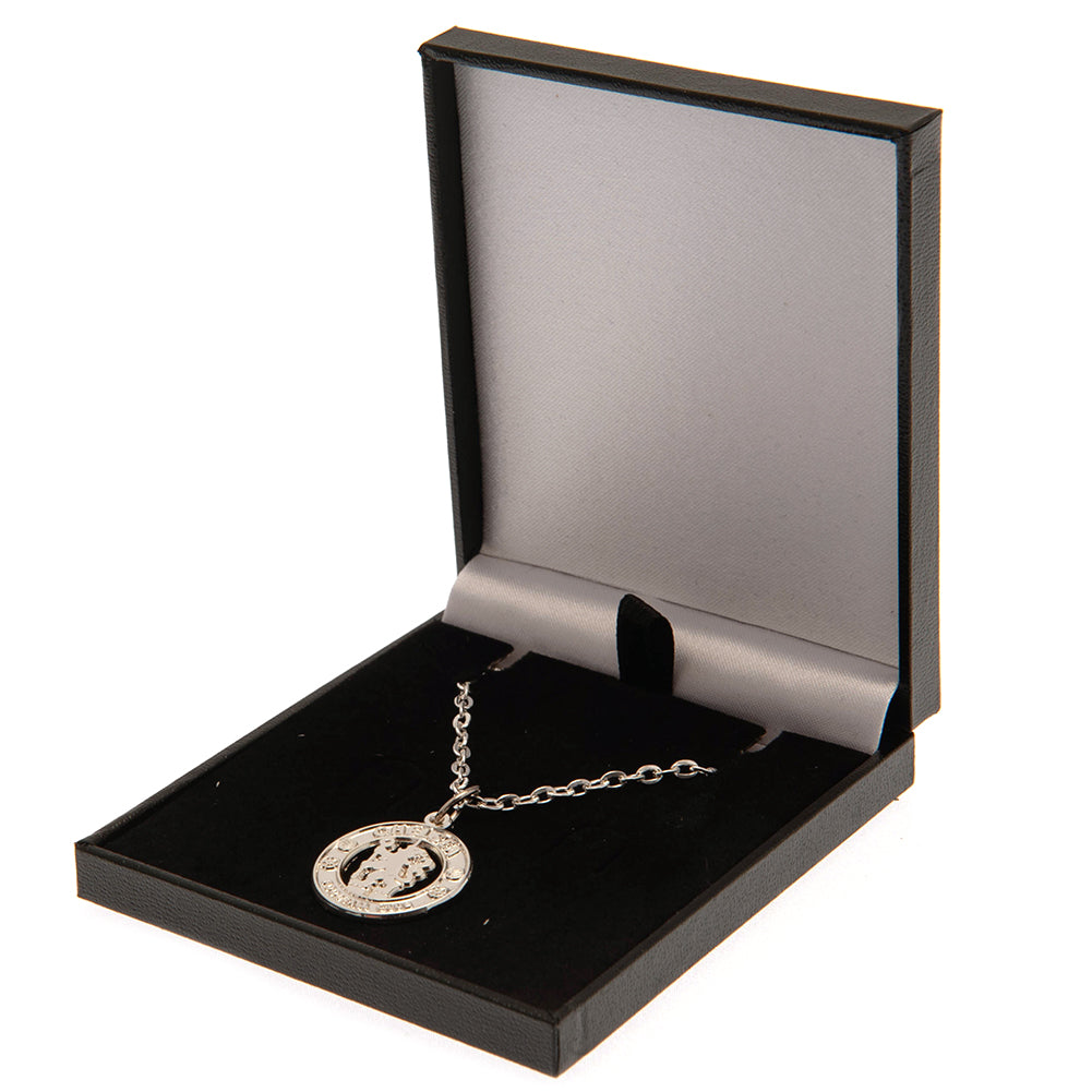 Chelsea FC Silver Plated Boxed Pendant CR - Officially licensed merchandise.