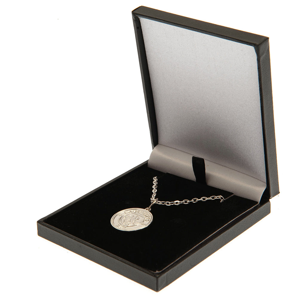 Manchester City FC Silver Plated Boxed Pendant - Officially licensed merchandise.