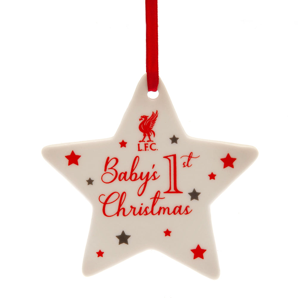 Liverpool FC Baby's First Christmas Decoration - Officially licensed merchandise.