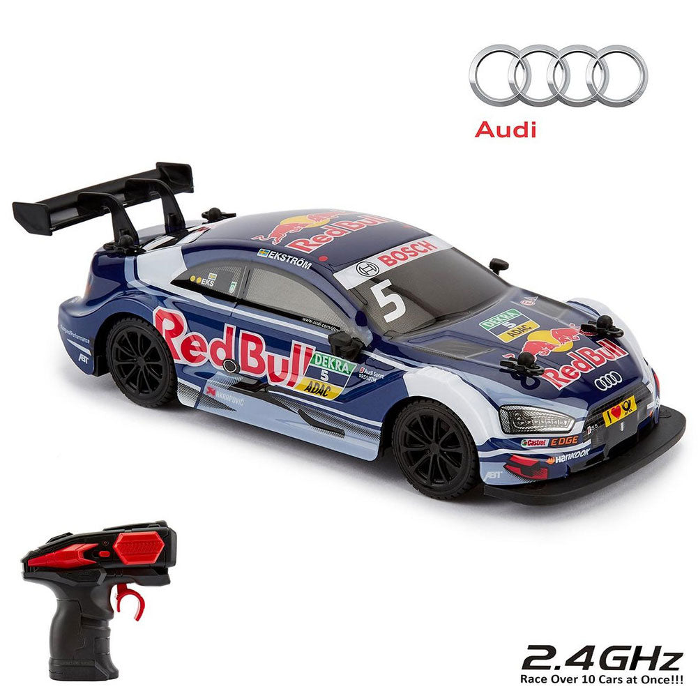 Audi DTM Blue Red Bull Radio Controlled Car 1:24 Scale - Officially licensed merchandise.