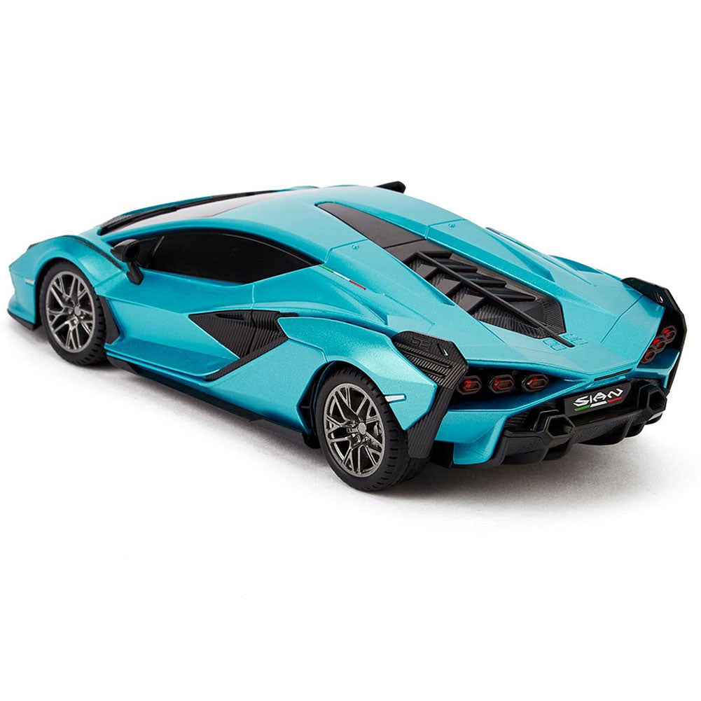 Lamborghini Sian Radio Controlled Car 1:24 Scale Blue - Officially licensed merchandise.