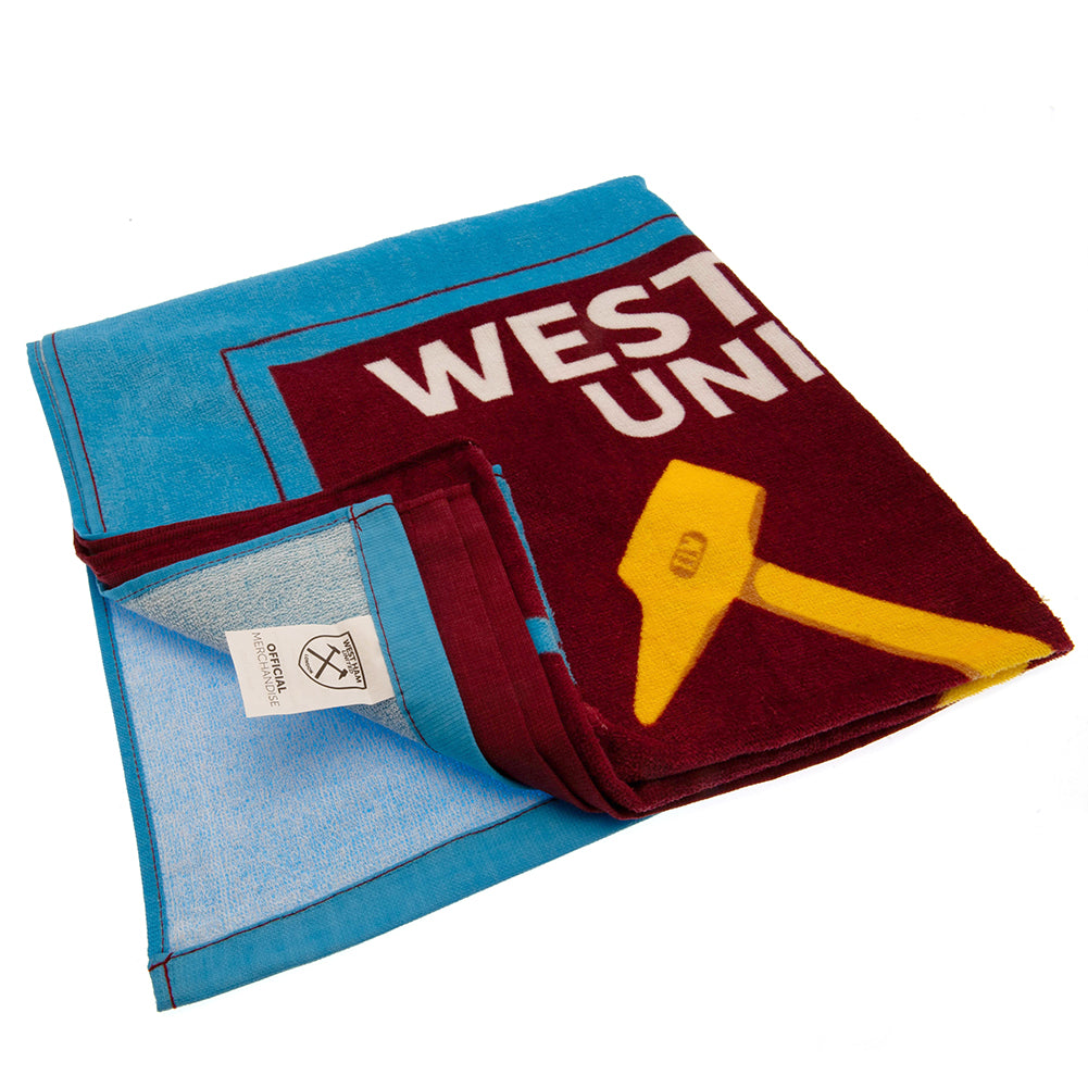 West Ham United FC Towel - Officially licensed merchandise.