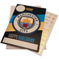 Manchester City FC Birthday Card With Stickers - Officially licensed merchandise.