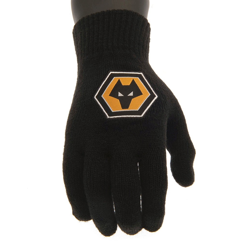 Wolverhampton Wanderers FC Knitted Gloves Junior - Officially licensed merchandise.