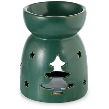 Ceramic Christmas Oil & Wax Burner - Christmas Tree Cut-Out