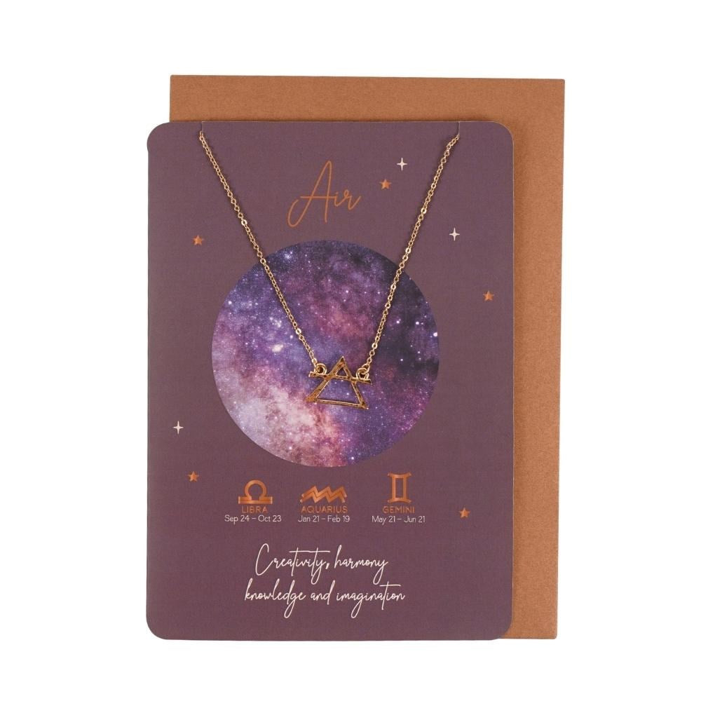 Air Element Zodiac Necklace Card - £12.99 - Jewellery 