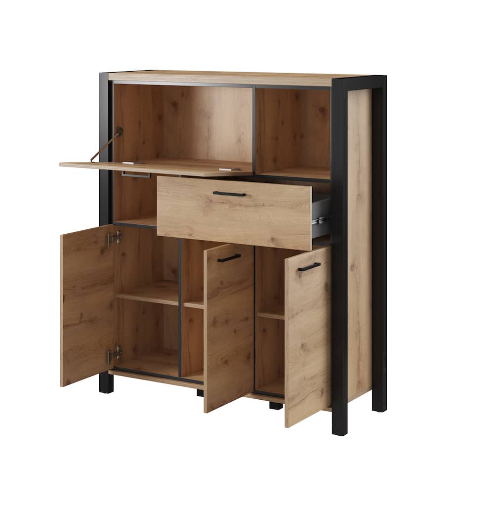 Aktiv 46 Highboard Cabinet 120cm - £410.4 - Living Sideboard Cabinet 