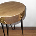 Albasia Wood Plant Stand - Natural & gold detail - £45.0 - 